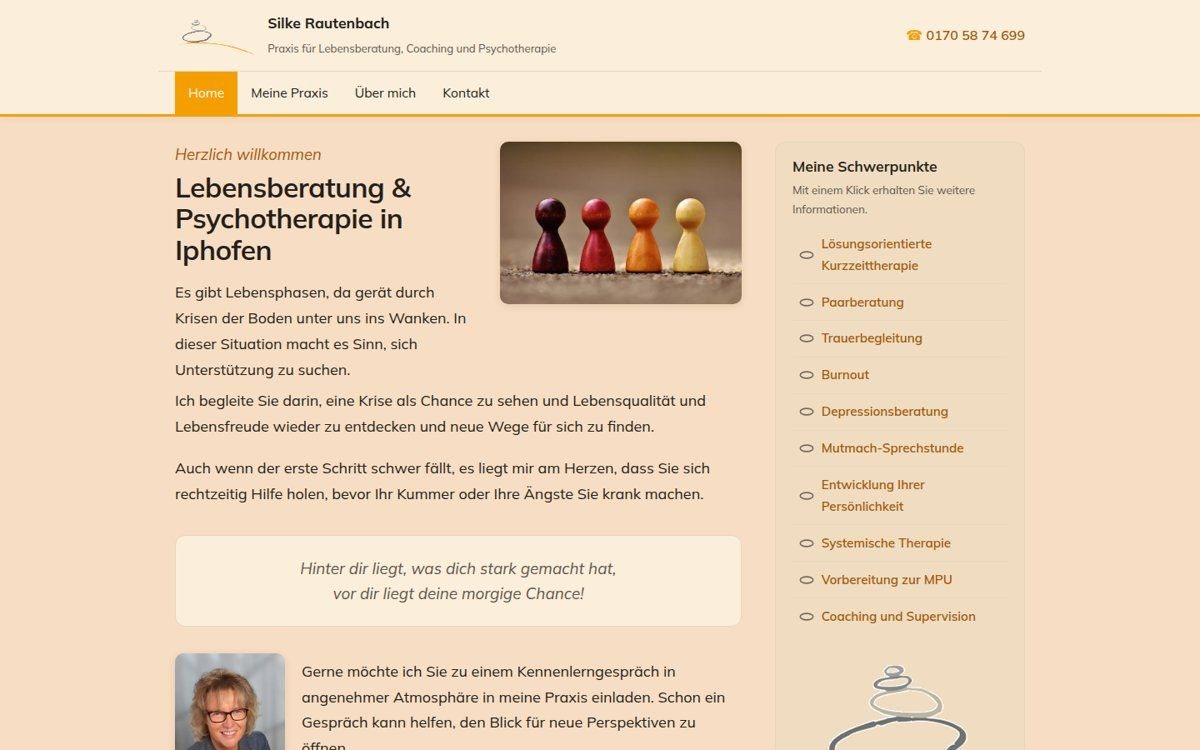 Startseite von lebensberatung-rautenbach.de am Desktop